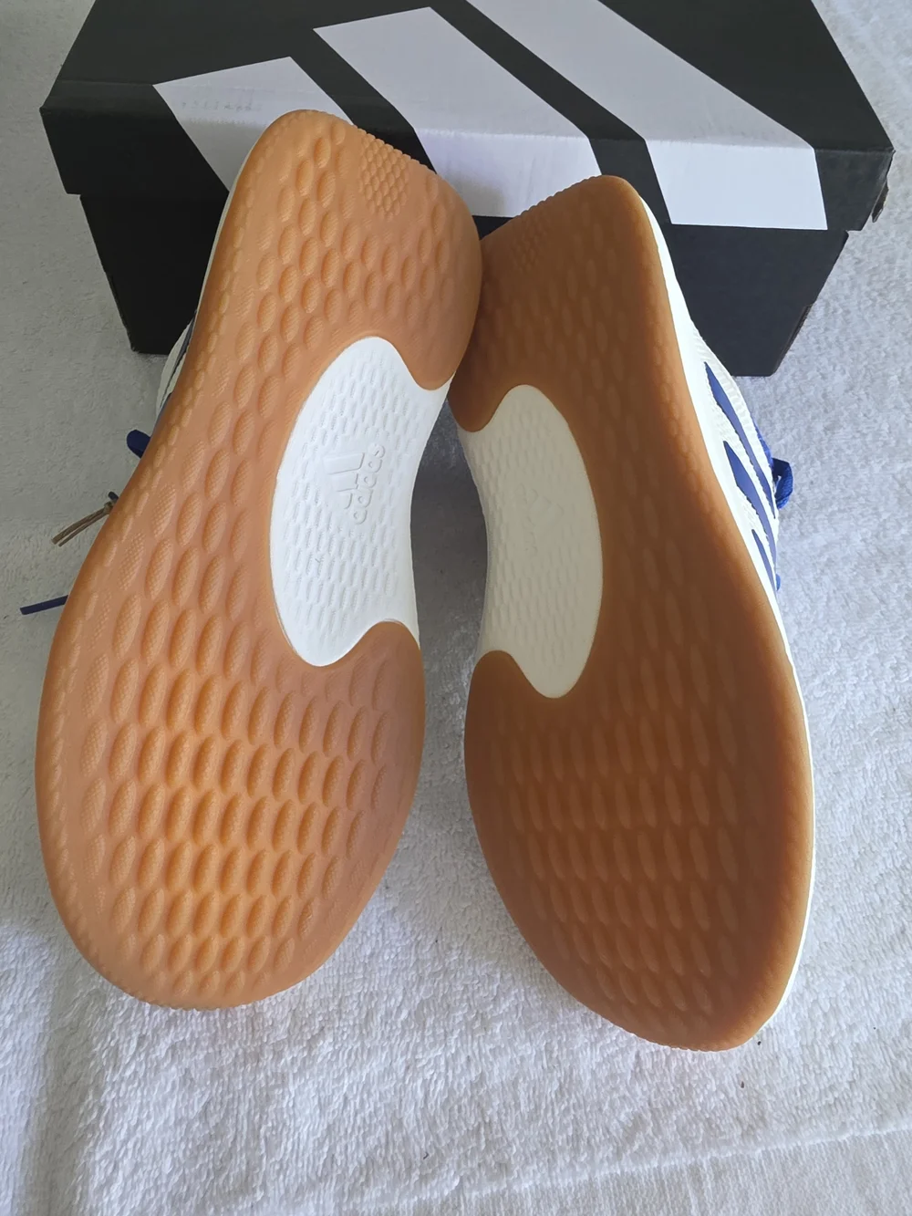 NWT Adidas Cloudfoam Pure SPW Sneakers - White/Royal Blue/Gum -